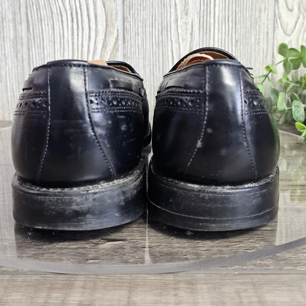 Vintage Allen Edmonds Manchester Wingtip Tassel Loafers Men's 12A Black‎ USA